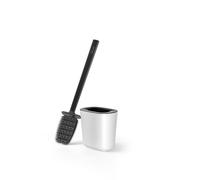 Vileda Toilet Brush with Container, White, Toilet Set with Edge Cleaner