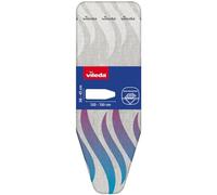 Vileda Total Reflect Ironing Board Cover, Fits boards 120-130cm x 38-45cm | Foil Cover that Reflects Heat & Steam, 100% cotton cover, Extra thick foam layer, Smoother Ironing Results, Quick Fix System