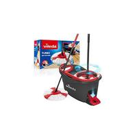 Vileda Turbo Microfibre Mop and Bucket Set with Extra 2-in-1 Head Replacement, Spin Mop for Cleaning Floors, Set of 1x Mop, 1x Bucket and 1x Refill