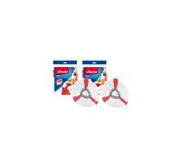 Vileda Turbo 2in1 Spin Mop Refill, Pack of 2 Turbo 2in1 Mop Head Replacements, Fits all Vileda Turbo Mops, Authentic Vileda Mop Head, Red, 16.5 x 30 x