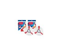 Vileda Turbo 2in1 Spin Mop Refill, Pack of 2 Turbo 2in1 Mop Head Replacements, Fits all Vileda Turbo Mops, Authentic Vileda Mop Head, Red, 16.5 x 30 x