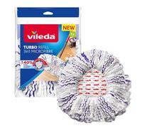 Vileda Turbo 3in1 mop refill | pack of 1| suitable for all Vileda spin mop systems | +40% more cleaning power** | for hard floor surfaces