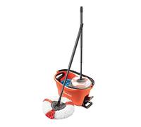 Vileda Turbo EasyWring & Clean Complete Set, Mop and Bucket with Power Spinner, Coral