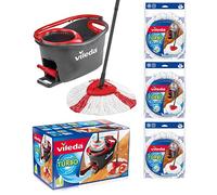 Vileda Turbo EasyWring & Clean Complete Set, Mop with Bucket and Power Spinner Plus Three Spare Bags Turbo Classic TOP Price