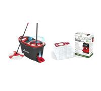 Vileda Turbo Microfibre Mop and Bucket Set, Spin Mop for Cleaning Floors, Set of 1 Mop and 1 Bucket & Numatic Numatic Henry Cleaner Bags - 1 Box (Pack of 10)