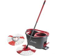 Vileda Turbo Microfibre Mop and Bucket Set with 2-in-1 Head Replacement Spin Mop