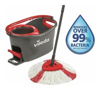 Vileda Turbo Microfibre Smart Spin Cleaning Wring Mop & Bucket Set