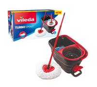 Vileda Turbo Smart Spin Mop & Bucket Set | Pedal Wringer | Microfibre Head
