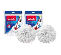 Vileda Turbo Spin Mop Refill, Pack of 2 Turbo Mop Head Replacements, Fits all Vileda Turbo Mops, Authentic Vileda Mop Head