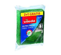 Vileda Ultra Fresh Green Fiber Sponge, Size 2+1