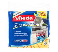 Vileda Ultra Fresh Multi-Purpose Cloth, Removes Greasy Dirt Even Without Chemicals, Extremely Absorbent, Leaves a Streak-free Shine, Stays Hygienically Fresh Longer - Pack of 6