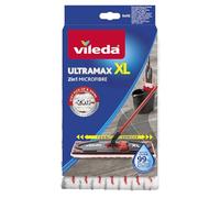 Vileda UltraMax XL Mop Refill, 1 Pack, Large Cleaning Area, Quick Cleaning, for Hard Floors, Removes Over 99% of Bacteria with Clear Water, Microfibre 2in1