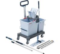 vileda UltraSpeed Pro ReadytoGo Double Bucket 38 x 59 cm Grey