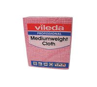 Vileda VIL04871 106400 Medium Weight Cloth, Red (Pack of 10)