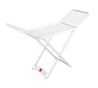Vileda Resin Clothes Airer Resealable with Outdoor Wheels, White, M