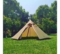Vilemoon Tipi Hot Tent with Fire Retardant Stove Jack for Flue Pipes, 2~3 Person, Lightweight, Teepee Tents for Family Team Outdoor Backpacking Camping Hiking (Brown)