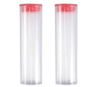 VILFO 200PCS Glass Capillary Tube Micro Hematocrit Tubing Melting Tube Multi-Purpose Glass Tube for Clinic Hospital Use Red