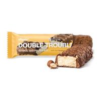 Vilgain Double Trouble Protein Bar | Two-layer nut bar with 16g of protein & stevia sweetness | Bar ideal for muscle building & snacking (Hazelnut Cream, 55g)