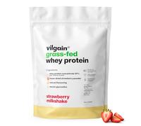 Vilgain Grass-Fed Whey Protein Powder Strawberry Milkshake 1000g | 22g Protein per Serving | British Sourced | Naturally Sweetened with Stevia