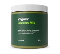 Vilgain Greens Mix (300 g) Lemonade - 13 Active Ingredients with Organic Superfoods, Vegan Super Greens Drink Powder with Chlorella, Spirulina & Matcha, Natural Electrolytes & Energy Without Sugar
