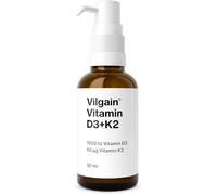 Vilgain Vitamin D3+K2 Drops - Vegan Liquid Formula for Bone Health & Immunity Support, High Absorption with MCT Oil, 150 Doses