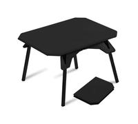 Vilgftyiet 0 cm Height for Indoor Outdoor Use, Portable Lightweight Camping Side Table for Beach or Garden, Folds Flat for Easy Storage, Black/Green