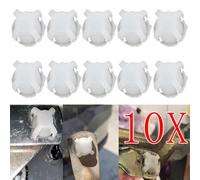 Vilgftyiet 10-Piece Windscreen Wiper Linkage Bushing Replacement Kit for Car Windshield Wiper Assembly - Plastic, White, Fits Most Vehicles