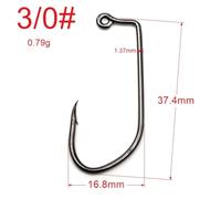 Vilgftyiet 100pcs V Bend 90 Degree Aberdeen Offset Jig Fly Fishing Hook, Strong Wire for Fly Tying, Black Nickel Plated, Silver Color, Size 26.6-37.4mm