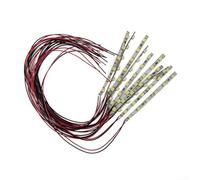 Vilgftyiet 10pcs LED light strip,Flexible Pre Wired LED Lights, For Miniature Rooms On A Voltage Range Of 12 18 VDC/AC, for dollhouses, or model railroad track side accessories(White light)