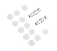 Vilgftyiet 12 Pack Stopper and 2 Pack 2.5L Float Valve for Midea Electric Pressure Cooker, Metal Sealing Accessories, Easy Install Safety Parts, Silver