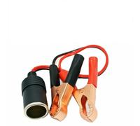 Vilgftyiet 12V-24V Dual-Purpose Car Battery Cable with Female Cigarette Lighter Socket & Crocodile Clips for 12V/24V Vehicles - 30 cm, 10A Max, Plastic + Metal Construction