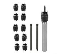 Vilgftyiet 13 Pack Spot Weld Cutter Set Double Sided 3/8 Inch HSS Blades with Spring Loaded Center Pin for Precise Panel Separation in Automotive Body Repair Cutting Thin Steel Aluminum FRP Sheets