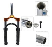 Vilgftyiet 14-inch Folding Electric Bike Front Shock Absorbing Fork - Hydraulic Suspension Fork for 14" E-Bikes, Aluminum Alloy, 35 cm, 2300 g BSA 110mm