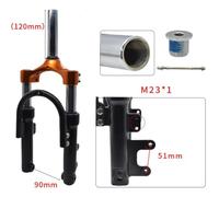 Vilgftyiet 14-inch Folding Electric Bike Front Shock Absorbing Fork - Hydraulic Suspension Fork for 14" E-Bikes, Aluminum Alloy, 35 cm, 2300 g without bsa 120mm