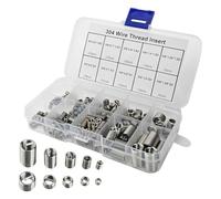 Vilgftyiet 150 Pcs Thread Repair Kit for M3 to M8 Stainless Steel Wire Thread Inserts with Diamond Cross-Section, Helicoil Type for Automotive Hand Tools
