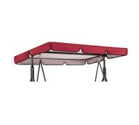 Vilgftyiet 190T Polyester Replacement Canopy Cover for 2-Seat or 3-Seat Garden Swing Chair - UV-Resistant, Lightweight, Easy Install, Green/Grey/Red red164*114 * 15cm