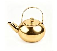 Vilgftyiet 1L Stainless Steel Tea Pot with Infuser, Ergonomic Handle Spout, Elegant Tea Jug for Outdoor Use(1L)