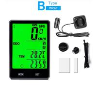 Vilgftyiet 2.8-Inch Bicycle Computer with IPX6 Waterproof Rating, Wired/Wireless Odometer & Speedometer for Cycling GPS Tracking Style C Wired