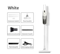 Vilgftyiet 2-in-1 Cordless Handheld Vacuum Cleaner with 100W Powerful Motor for Hard Floors, Carpets and Pet Hair, USB Charger Included A-White