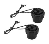 Vilgftyiet 2-Pack Scuba Diving Tank Valve End Cap for DIN Connector, 5/8-14NPS Thread, PA6+GF30 Material, 34x32x32mm Black Dust Cover with Reflective Rope Reflective Rope