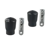 Vilgftyiet 2 Set Gym Cable Connector for Fitness Equipment, Stainless Steel + Nylon Wire Rope Terminal with Rubber Stopper, Fits 5-6mm Cables, Allen Set Screw Design