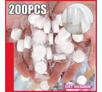 Vilgftyiet 200 Pack Disposable Compressed Cotton Face Towels for Travel, Camping & Gym - Soft, Biodegradable, Quick Expand to 25cm x 20cm, White