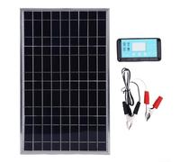 Vilgftyiet 200W Solar Panel Kit with Aluminum Frame Weatherproof IP67 Junction Box for RV Off Grid System Home Outdoor Power Generation 12V 24V Compatible Black