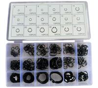 Vilgftyiet 225-Piece Black C-Type Internal Circlip Set, Snap for Ring Elastic for Ring Kit in Transparent Storage Box for Automotive Repair and Maintenance