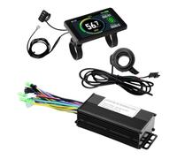 Vilgftyiet 22A 500W Electric Bicycle Controller for T8 LCD12 Meter, 36-60V DC, Aluminum Alloy Housing, Compatible with Thumb Throttle (130X)