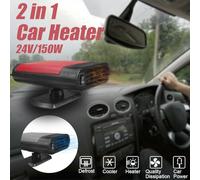 Vilgftyiet 24V 150W Car Heater Fan for Windshield Defroster & Demister - Adjustable 360° Rotating Base, Dual Warm/Cool Mode, ABS Housing, Low-Noise Heating for Trucks and Commercial Vehicles