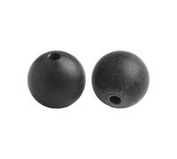 Vilgftyiet 2PCS 28mm Nylon Outrigger Ball Stops for Boat Fishing Rigging - Black, 28×28×4.6mm, 12g Each, Compatible with All Outrigger Pole Sizes
