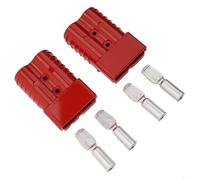 Vilgftyiet 2PCS Battery Connectors 350 Amp 600V Easy Connect Disconnect for Industrial Use Silver Plated Contacts Safe Charging Long Service Life(red)