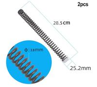 Vilgftyiet 2pcs for Bicycle Front Fork Shock Absorber Coil Springs for Mountain for Bike, Steel Rebound Spring Set Compatible with Multiple Sizes, 28.5cm Length, Black