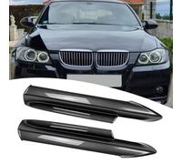 Vilgftyiet 2Pcs Front Bumper Lip Splitter Flap for BMW 3 Series E90/E91 (2005-2008) with for M-Tech Sport Bumper - Gloss Black PP Plastic Aero Diffuser